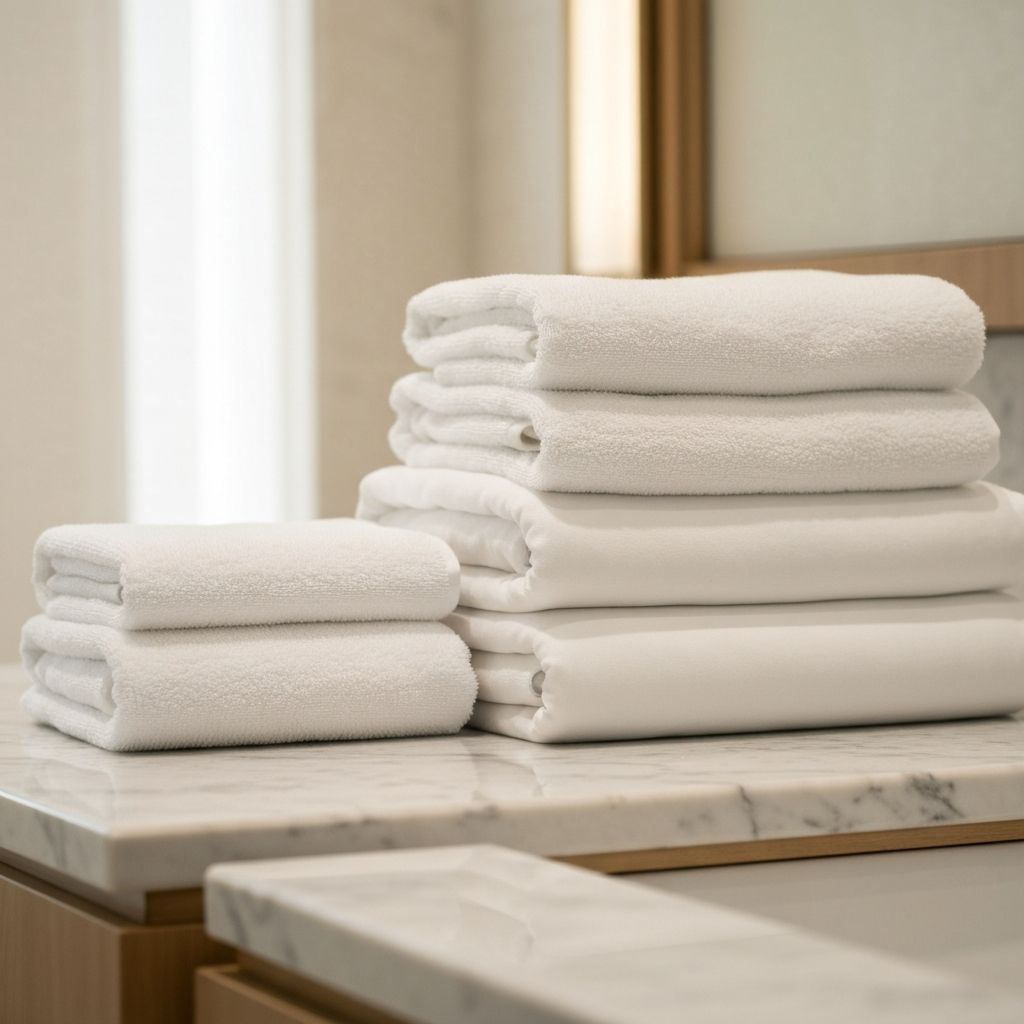 Biancheria pronta all'arrivo